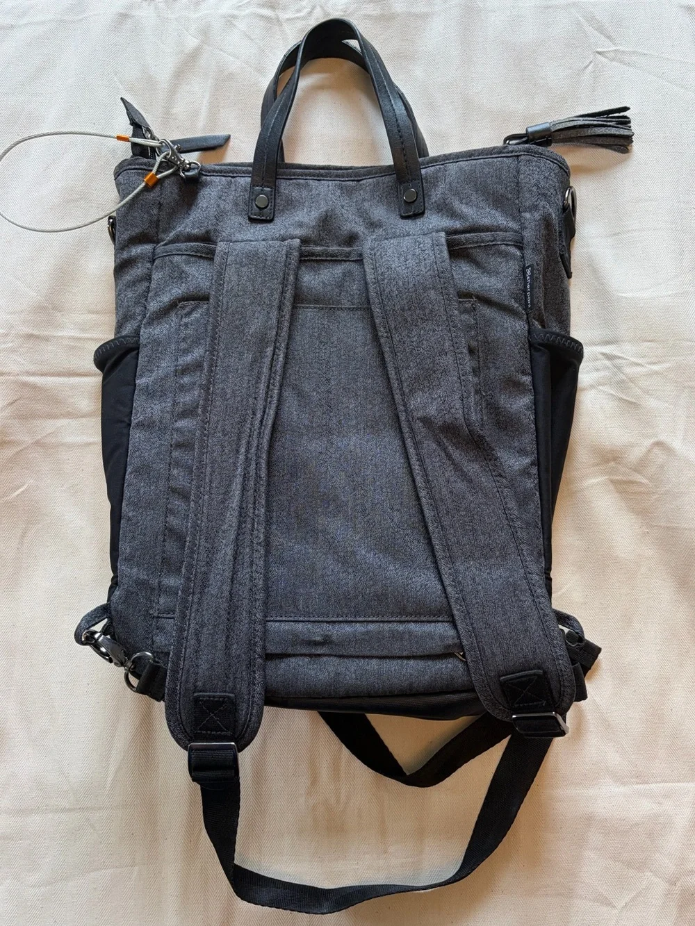 Gray Sherpani Anti-theft Backpack and Tote
